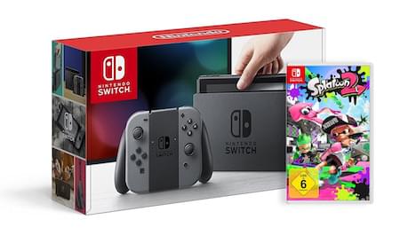 Nintendo Switch (Grey) + Splatoon 2